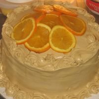 Orange Caramel Cake For My Family Orange caramel cake with orange and caramel cream cheese icing.