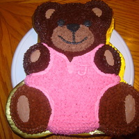 Welcome Baby! Welcomed my cousin's 2nd baby with cake! Strawberry cake with strawberry filling and the "J" was for her name - Julia.