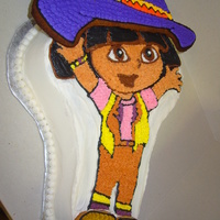 Dora Cake & Cookies Western Dora cake with western theme cookies. I piped each child's name on the star cookies and they thought that was awesome!