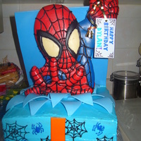 Spidey Surprise! My cousin's son is just completely obsessed with Spider-man! I brought this cake out for him and he was speechless!