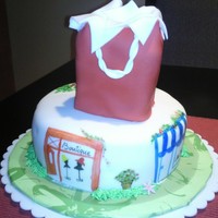 Shopping Cake All covered with fondant and hand painted. Thx! for all CC ideas..