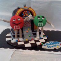 M&m Birthday Cake Made for nephew who loves M&M's!