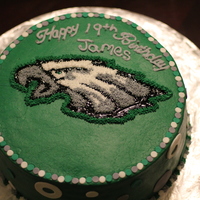 Eagle's Cake Made this for my coworkers son's 19th Birthday. I personally hate the eagles ;) but liked doing this cake because I had never done an...