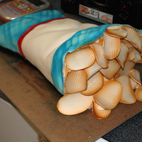Potato Chip Bag Cake I took a class with Janet Brown where we did this cake. We ran out of time and didn't get a chance to do the ruffles logo but you get...