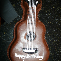 Guitar Cake fudge icing