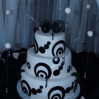 Black And White Wedding Cake This was only my 2nd wedding cake ever! I've been doing cakes about a year now and think I've found my calling...lo. White cake...