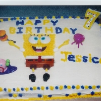 Spongebob I made this cake for my daughters 7th birthday
