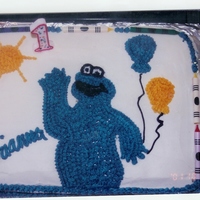 Cookie Monster This was a cake made for my daughters 1st birthday