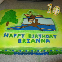 Elliott Open Season This was for my daughters 10th birthday. I used the frozen buttercream transfer method for "Elliott' - this was a scene from the...