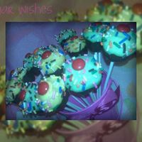 Cupcake Pops I saw Bakerella's cupcake pops and have been dying to make them!!! They are red velvet with cream cheese frosting covered in chocolate...