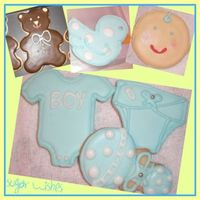 It's A Boy! Cookies My first time really making cookies and I had so much fun!!! These are sugar cookies with royal icing that were individually wrapped in a...