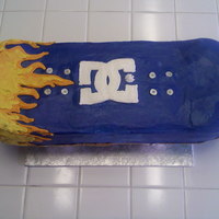 Skateboard WASC with Cream Cheese Filling, BC frosting......after this cake I realized I really need an airbrush! (hint hint, hubby...)