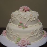 10-14-08.jpg This was my first atemt at a real cake. I made it for a ladies meeting at my church.