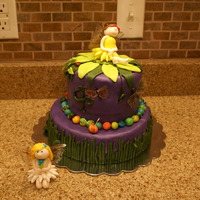 Fairy Birthday Cake The clients daughter wanted a fairy birthday cake with a color palate of The Hungry Catepillar. This was my very first time for 3D modeling...