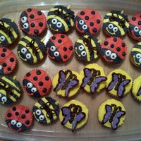 Lady Bugs, Bumble Bees, Butterflies Bugs made for a birthday party at school