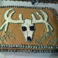Deer Skull 1st time Free Handing a cake! Def. not my best work but the client was pleased with it! :)