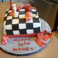 Twilight Birthday Cake I made this cake for a friend of mine as a surprise. She is a Twilight fanatic. My husband did the chess pieces for me, all by hand. All...