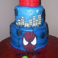 Spider-Man Stacked Cake 