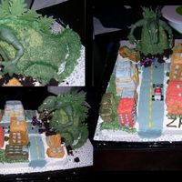 Godzilla I did this cake for my little brothers birthday... it was my first time molding RKT and I think I learned a bit... took me forever! I need...