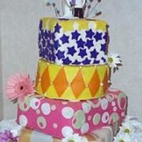 Mad Hatter Wedding Cake This one took a lot of trial and error, but I think it paid off! A friend made the cake topper.