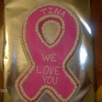 Pink Breast Cancer Cookie Cake 