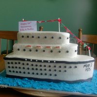 Cruise Ship Anniversary Cake 