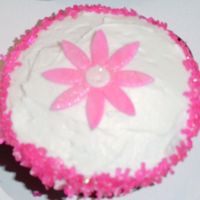 Pink Daisy Cupcake 