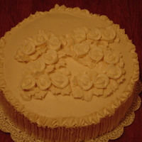 25Th Wedding Anniversary Cake With Roses 