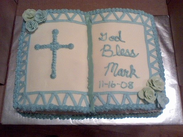 Boy Bible Cake This was actualy done for a baptism, but could be used for any religious celebration.