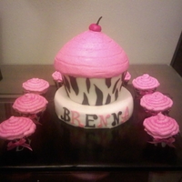 Cupcakes Zebra and hot pink for the little lady turning 1