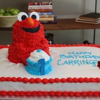 Elmo For a first birthday party. The whole cake, including Elmo gave me a heck of a time and didn't turn out how I envisioned. But, ended...