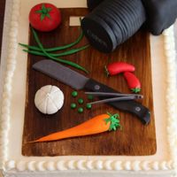 Food Stylist Birthday A birthday cake for a Food Stylist friend - a "Chopped" competition surprise party. Vanilla Cake, lemon curd filling, Buttercream...