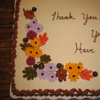 Autumn Cake decorations are made with royal icing