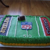 Super Bowl Steelers Vs. Cardinals I made this cake for a Super Bowl party I attended. The football is an Oreo truffle that I made into the shape of a football. Everything...