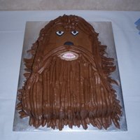 Chewbacca I made this cake for a Groom's cake as a surprise for the groom. He is clearly a huge Star Wars fans. The cake was carved from an...