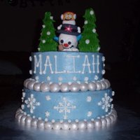 Frosty The Snowman I made this cake for a little girl's 2nd birthday. She is quite taken by Frosty so we went with that and more of a wintery theme than...