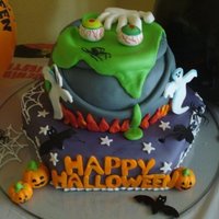 Halloween Cake!! This cake was made for my son's birthday. All the decorations in fondant and extended details on glass. I really enjoy! This year my...