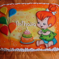 Pebbles!!! Hand painted on fondant. All decoration from fondant. Painted with vegetable colours