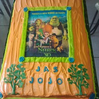 Shrek The Final Chapter This was made for my grandchildren - Jasmine 6 and Josiah 2 whose birthdays are a few days apart. Edible image with cream cheese frosting...