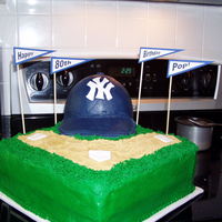 Ny Yankees Cake NY Yankees cake for an 80 Yankees fan. Thanks to nmmorse for the brim instructions & everyone for all the ideas!!
