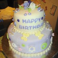 Purple Butterflies This was for a fan of both purple and butterflies. All details were done in fondant with a little luster dust.