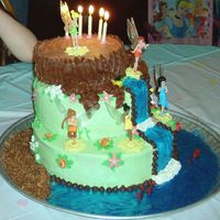 Becca's 5Th Birthday this cake combines parts of other tinkerbell cakes i saw on this web site. i printed a few diffrent cakes to show my daughter and she...