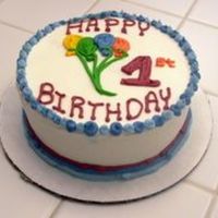 My Godson's First Birthday This was the candle cake for my godson's first birthday. He pushed a balloon into the side of it and smashed the icing just before I...