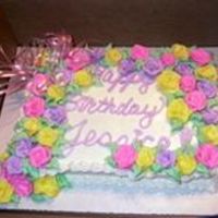 Birthday Cake For A Ten Year Old This little girl just wanted flowers all over her cake.