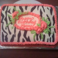 Zebra Cake This is my first try at the zebra print. I have always wanted to do one of these and my friend at work needed a cake for his daughter'...