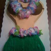 Hula Girl Hula girl cake for a Luau Party.