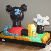 Mickey Mouse Clubhouse This was for my daughter's 2nd birthday. Except for a few dowels for support the cake is 100% edible out of cake and RKT. It's...