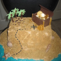 Pirates Of The Caribbean pirates of the caribbean cake for a little girl. There was a ship for it, but it broke! :( everything is edible. i even made a treasure...