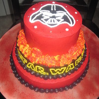 Starwars made this cake for a little girl who wanted star wars cake. I really wanted to make it pink instead of red, but the mother said she'd...