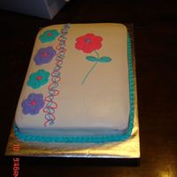 Simple Mother's Day Cake My friend wanted something girly and simple